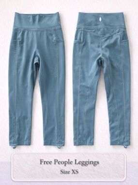 Free People Leggings XS | FP Movement Teal High Rise Workout Yoga Pants